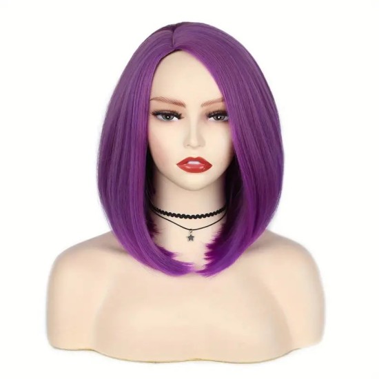 Short Bob Wig Ombre Wig Black To Blue Side Part Cosplay Party Wig 14 Inches Bowl Cut Wig Heat Resistant Fiber Synthetic Wigs For Women Sapphire Blue Short Bob Wig Ombre Wig Black To Blue Side Part Cosplay Party Wig 14 Inches Bowl Cut Wig Heat Resistant Fiber Synthetic Wigs For Women Sapphire Blue