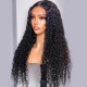 150% Human Hair Wig Cover Deep Curly Brazilian Transparent Lace Front Wigs Wet Wavy Human Hair 13x4 Ear To Ear Lace Frontal Wigs Deep Curly Wave Wig For Women With Baby Hair Natural Black